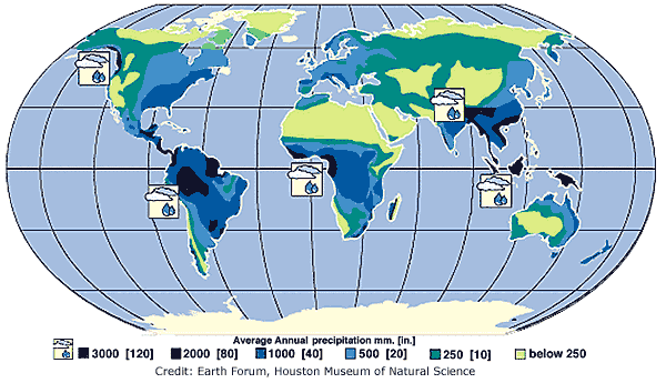 mapa mundial de precipitacin